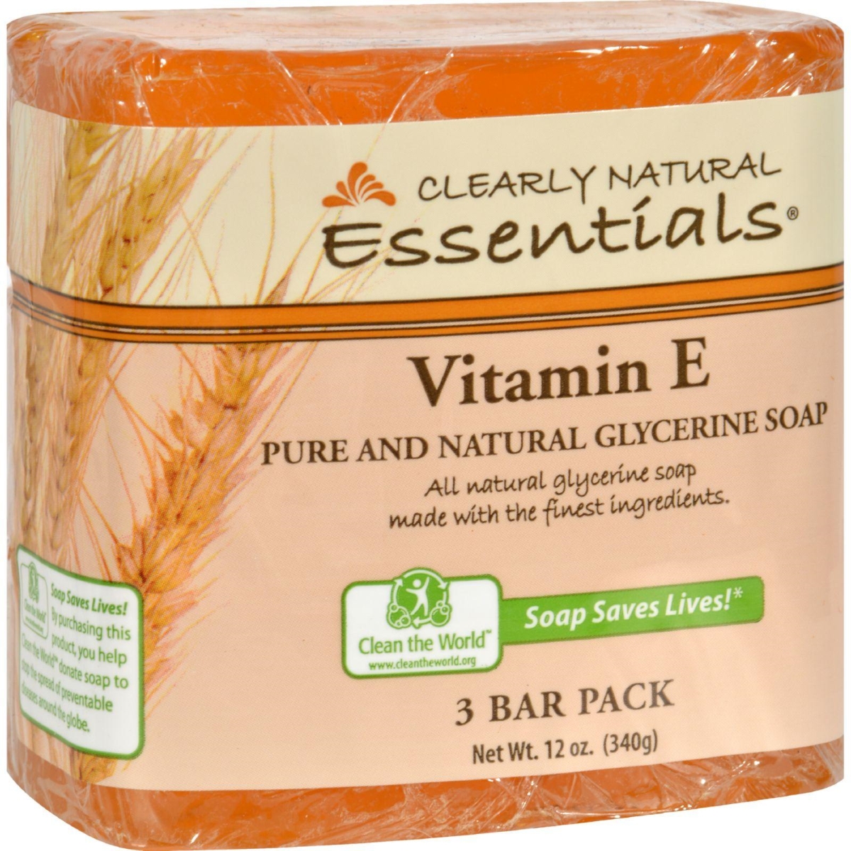 Clearly Natural Hg1170497 4 Oz Vitamin E Bar Soap, Pack Of 3
