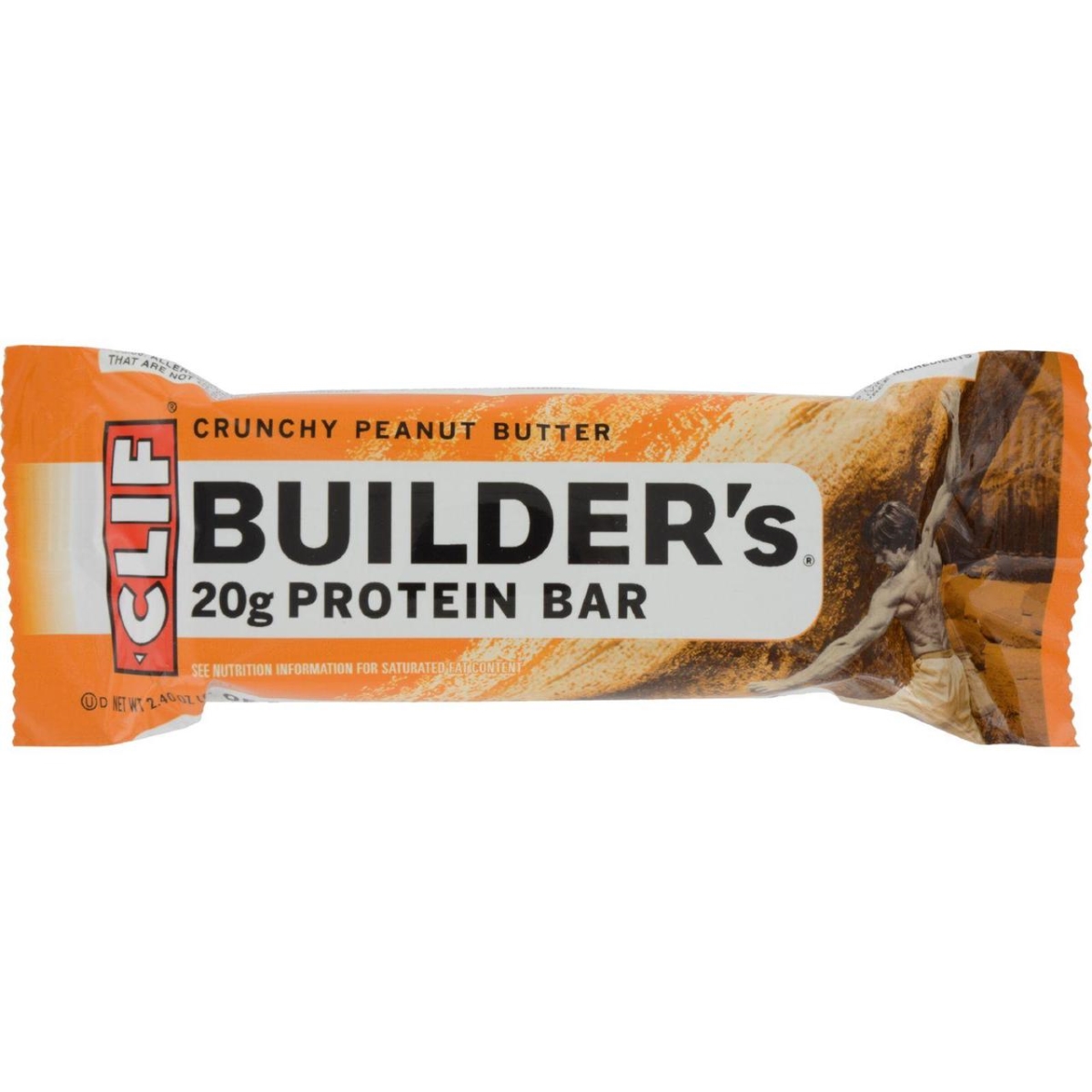 Clif Bar Hg1082940 2.4 Oz Crunchy Peanut Butter Builder Bar - Case Of 12