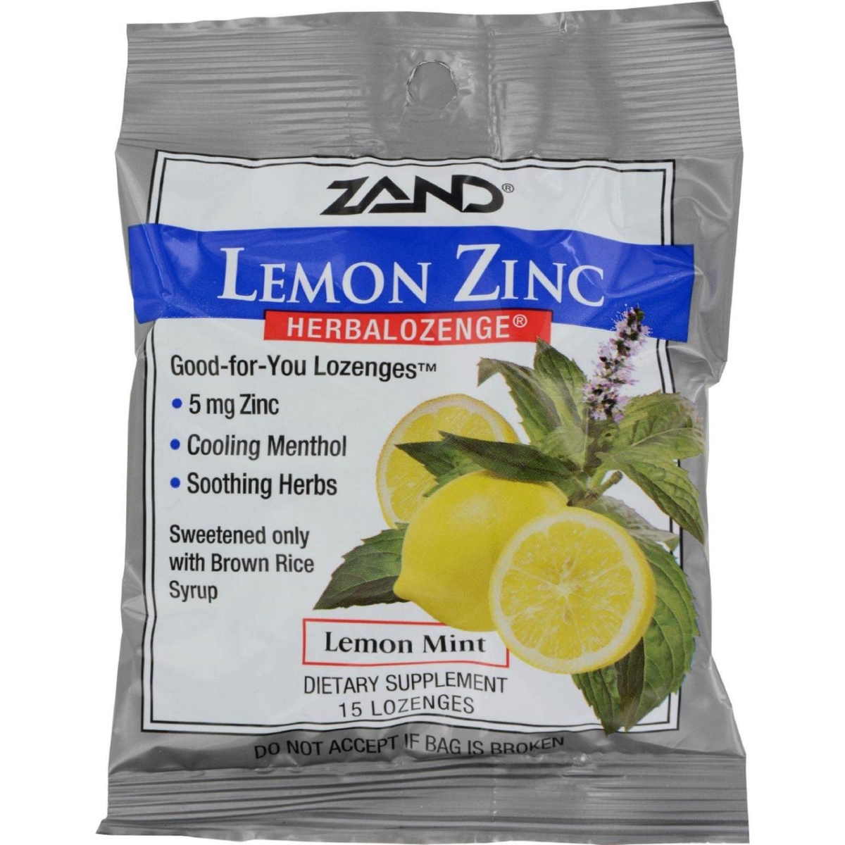 Hg0978262 Herbalozenge Lemon Zinc Lemon, 15 Lozenges - Case Of 12