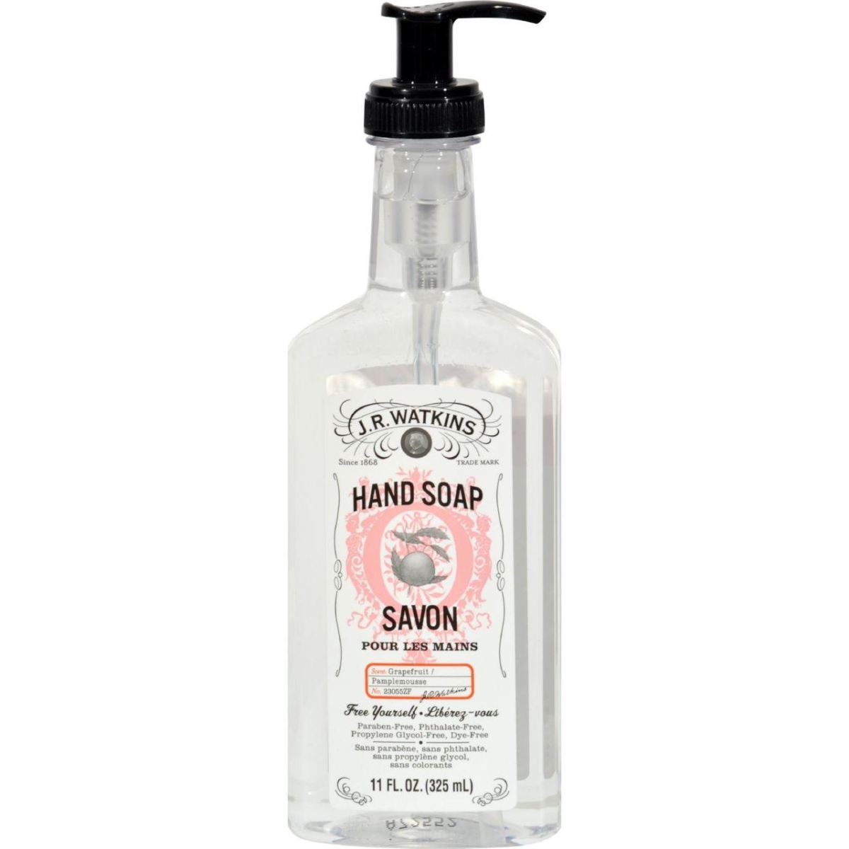 J.r. Watkins Hg1108372 11 Oz Liquid Hand Soap, Grapefruit