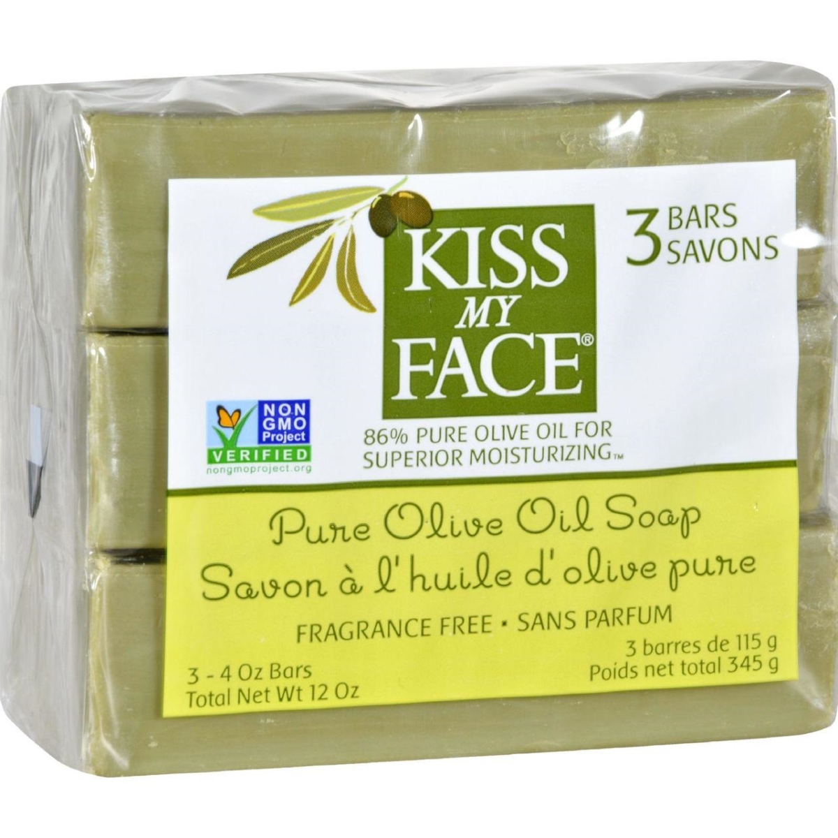 Hg1141837 4 Oz Pure Olive Oil Moisturizing Soap, Pack Of 3