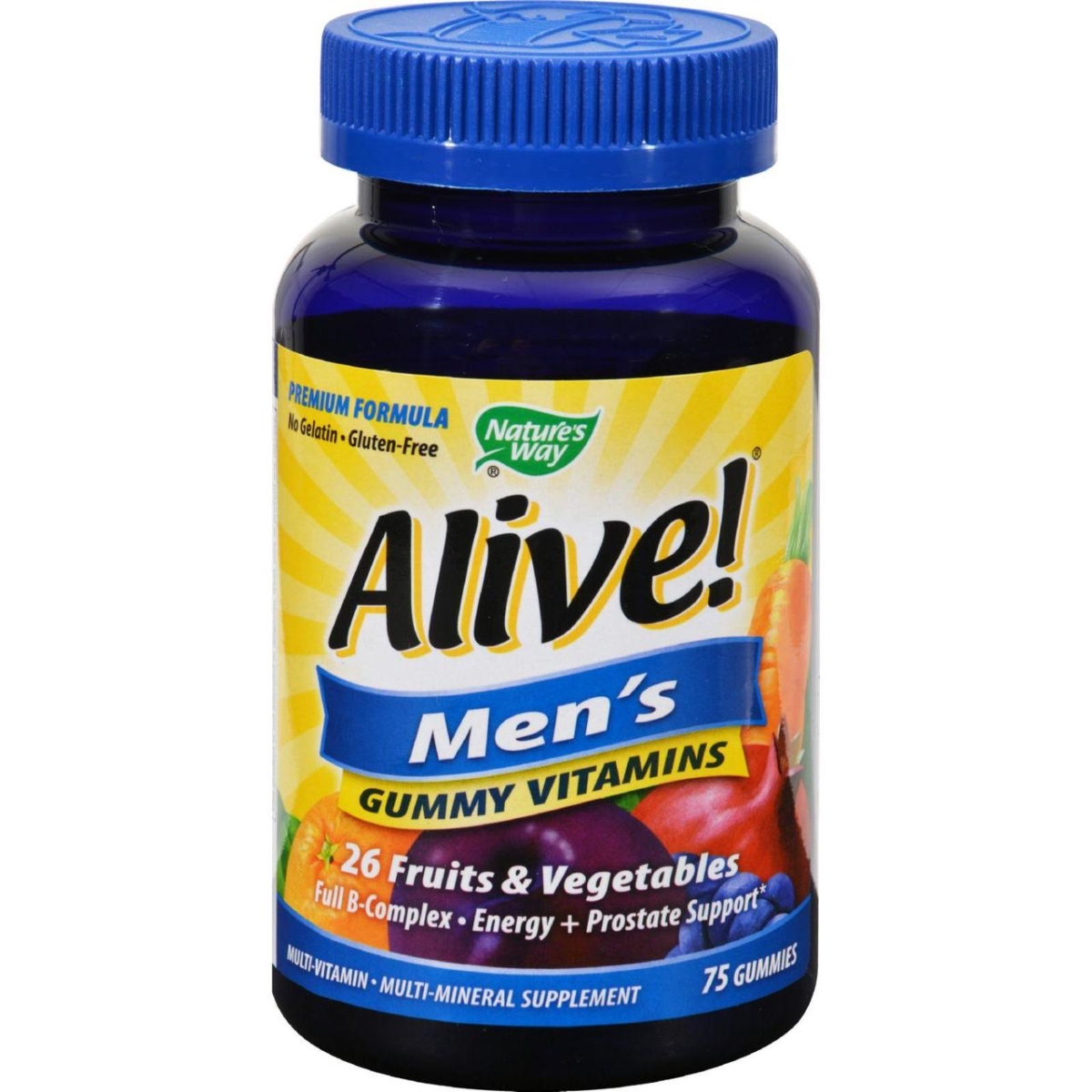 Hg1283316 Alive Mens Energy Gummy Multi-vitamins - 75 Chewables