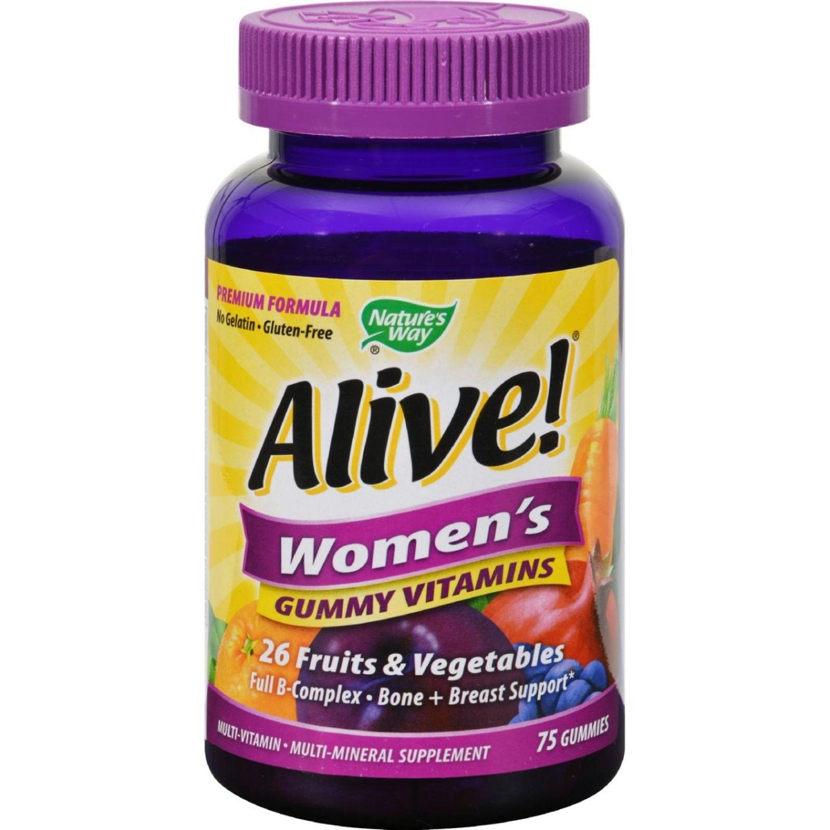 Hg1283332 Alive Womens Energy Gummy Multi-vitamins - 75 Chewables