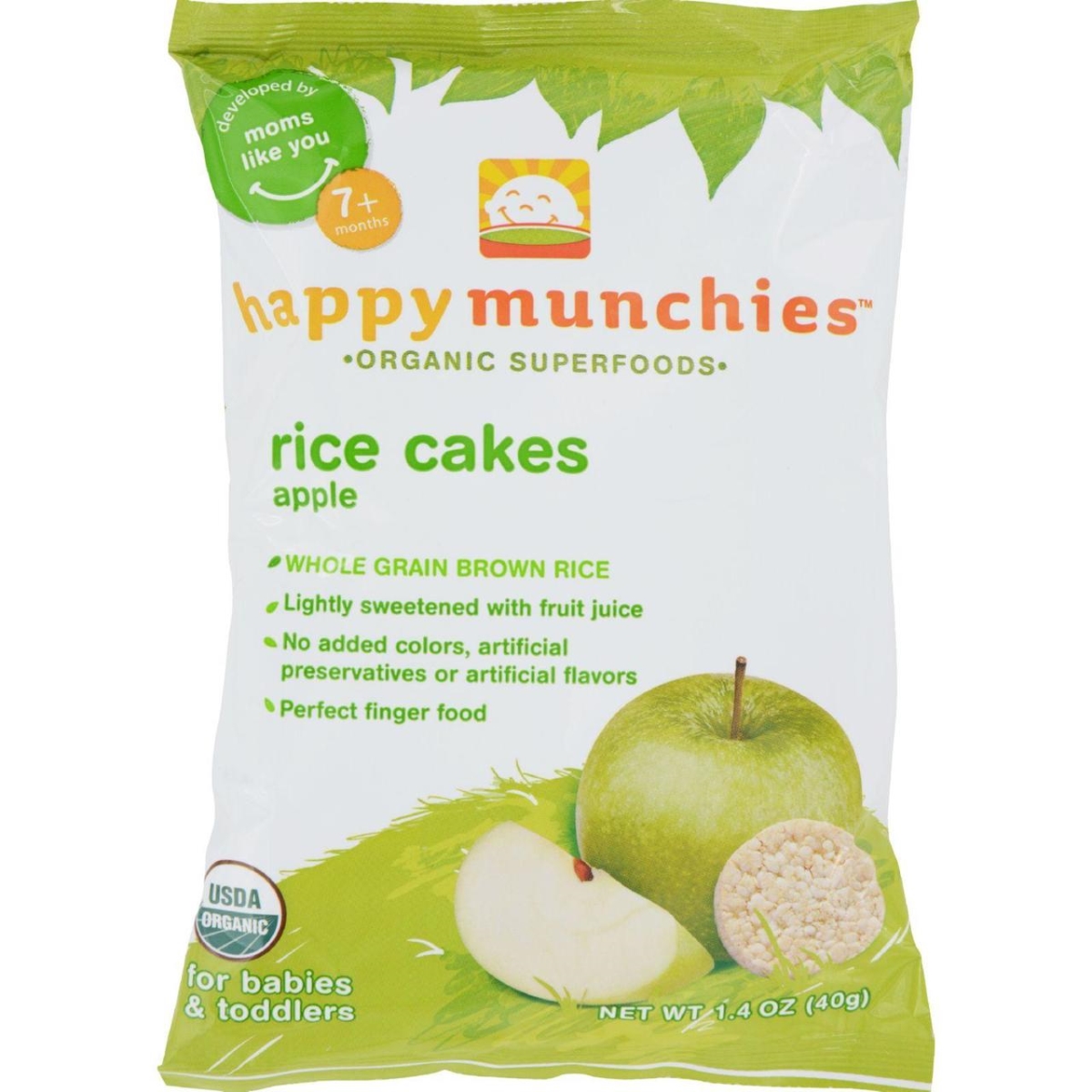 Hg1128891 1.41 Oz Happy Munchies Rice Cakes Apple - Case Of 10