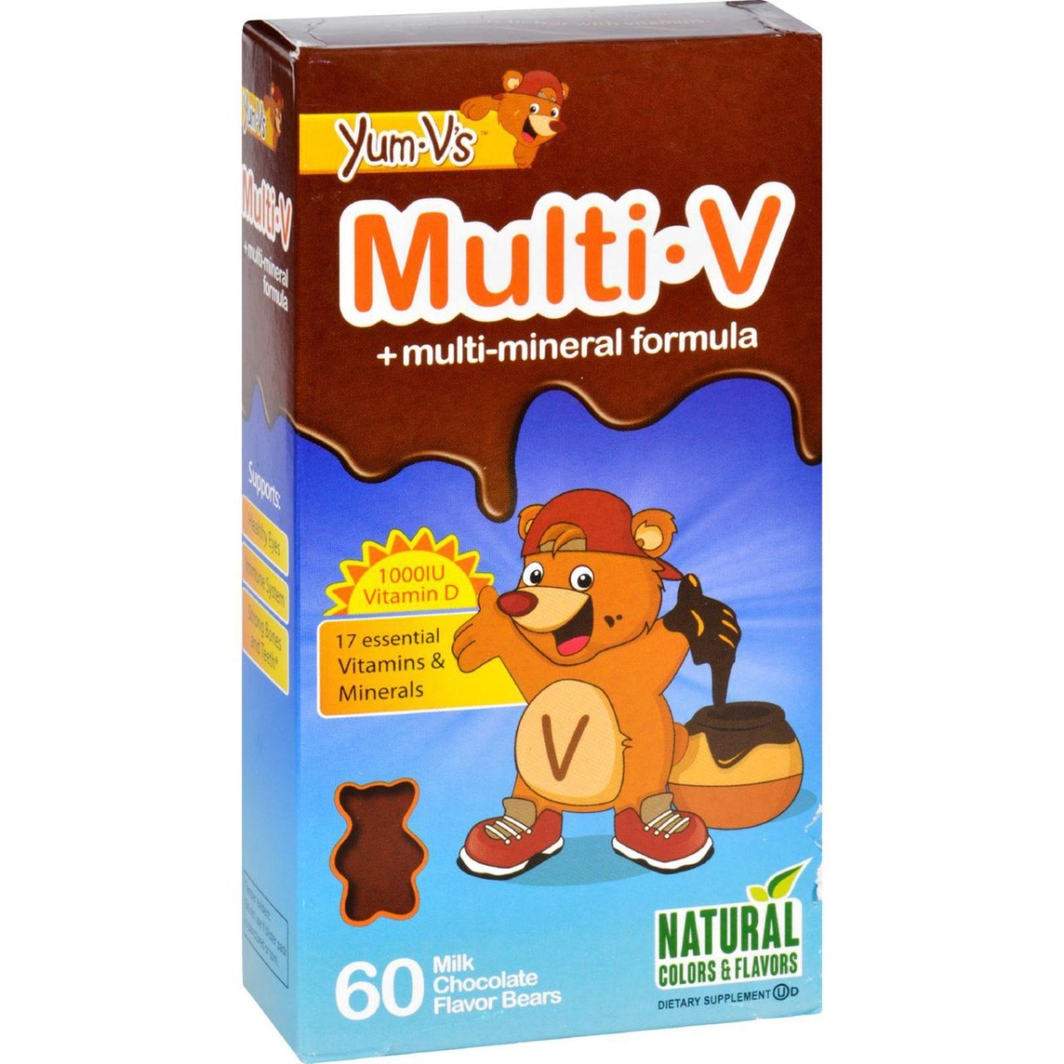 Hg1137835 Multi-v Plus Multi-mineral Formula Milk Chocolate - 60 Bears