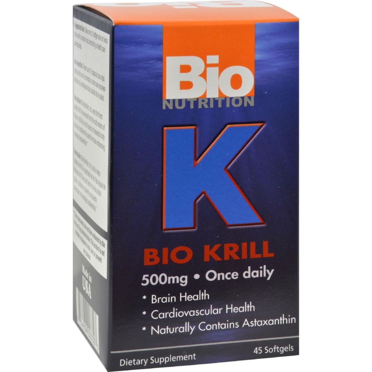 Bio Nutrition Hg1215987 500 Mg Bio Krill - 45 Softgels