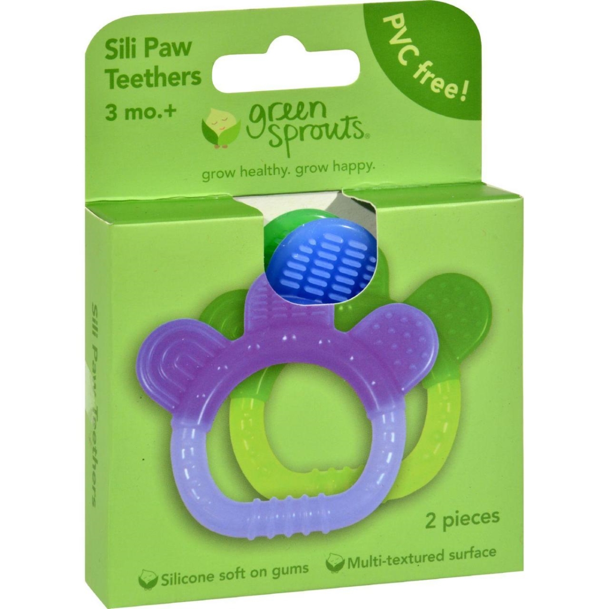 Hg1227651 Sili Paw Teether - 2 Pack Assorted