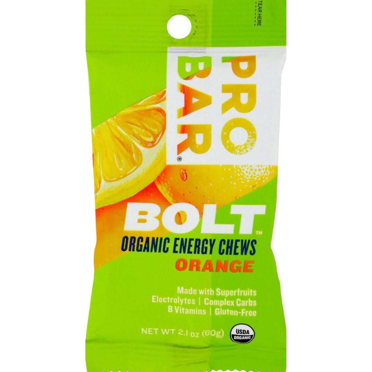 Hg1232198 2.1 Oz Bolt Energy Chews - Organic Orange, Case Of 12