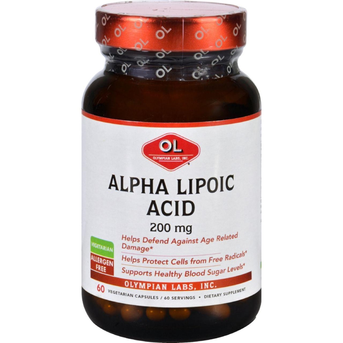 Hg1626852 200 Mg Alpha Lipoic Acid - 60 Vegetarian Capsules