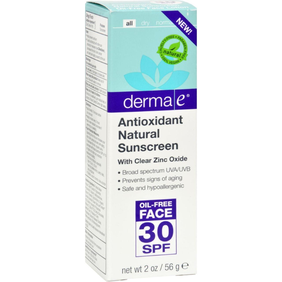 Derma E Hg1513613 2 Oz Facial Antioxidant Sunscreen