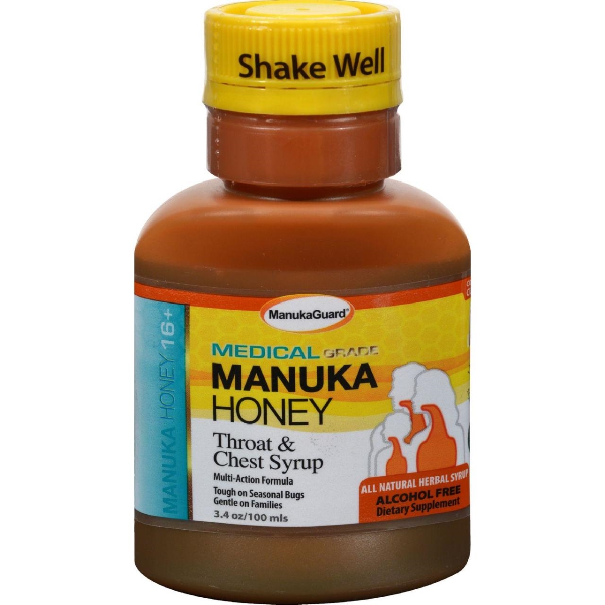 Manukaguard Hg1233964 3.4 Fl Oz Throat & Chest Syrup, 100 Ml