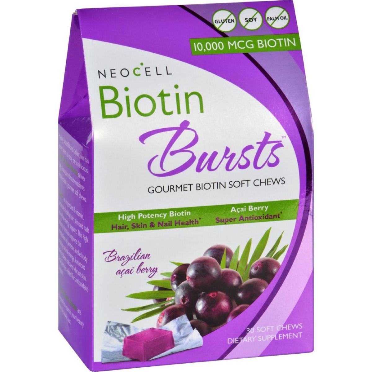 Hg1560515 Biotin Bursts Chewable Acai Berry - 30 Count