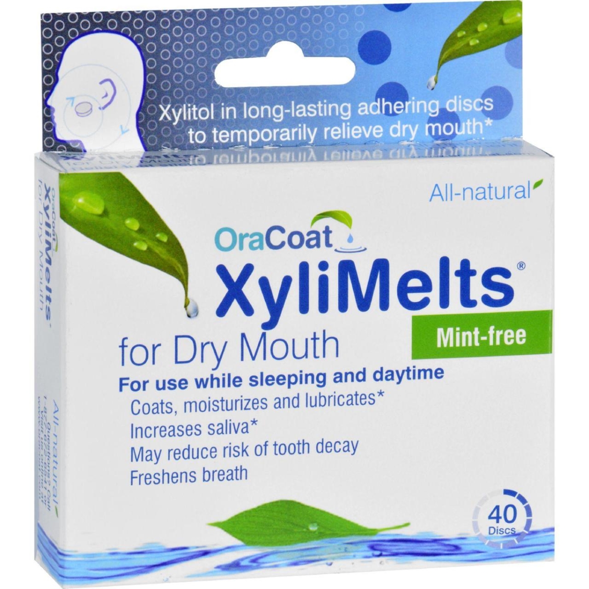 Hg1522036 Mint Free Xylimelts - Dry Mouth, 40 Count