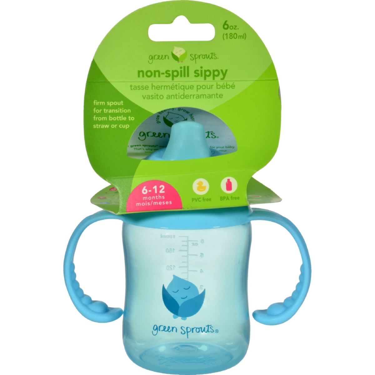 Hg1528918 6 Oz Non Spill Sippy Cup - Aqua