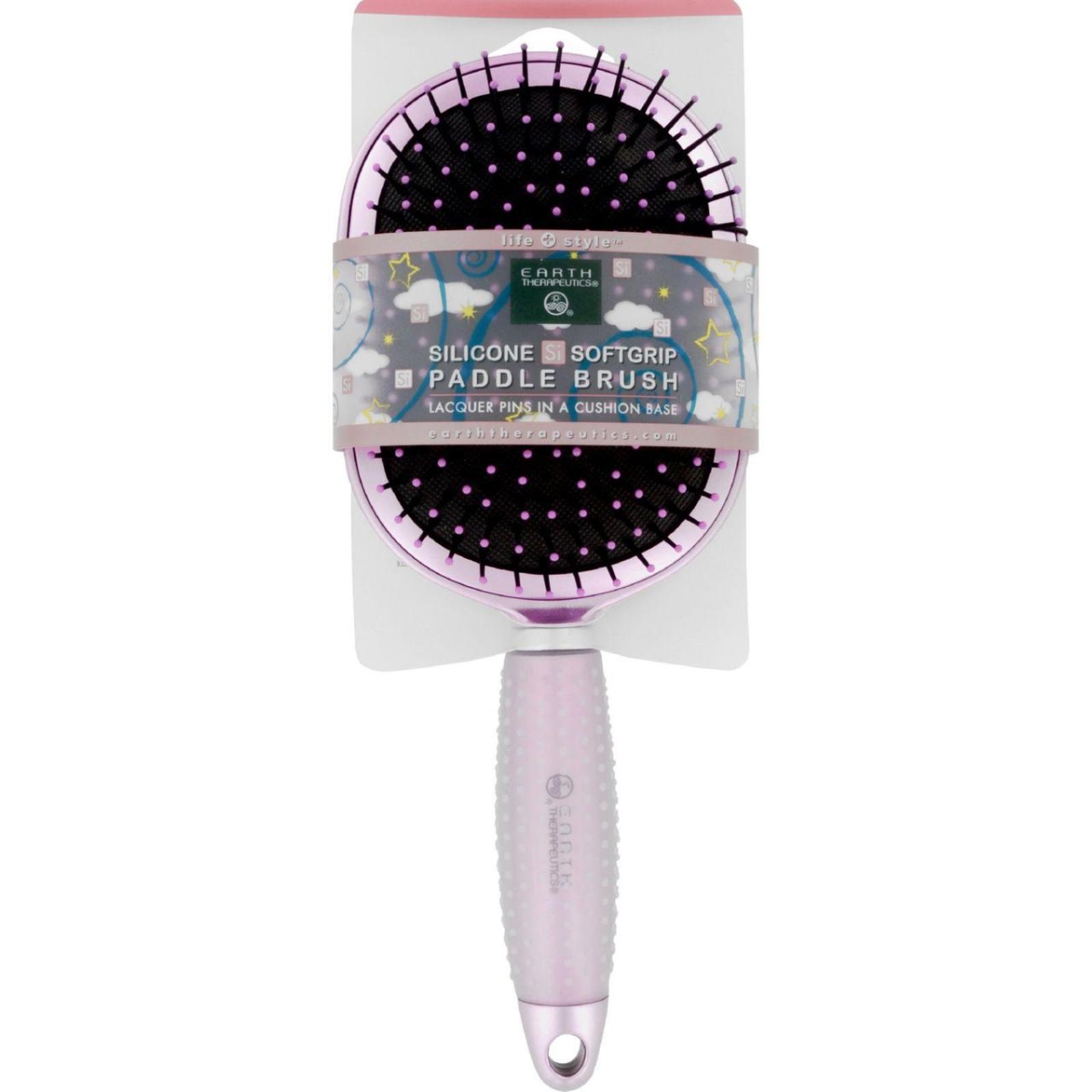 Hg1711175 Silicon Hair Brush - Paddle, Pink