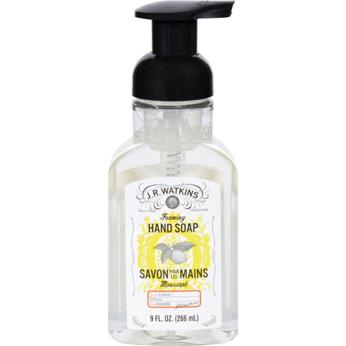 J.r. Watkins Hg1732684 9 Oz Foaming Hand Soap, Lemon