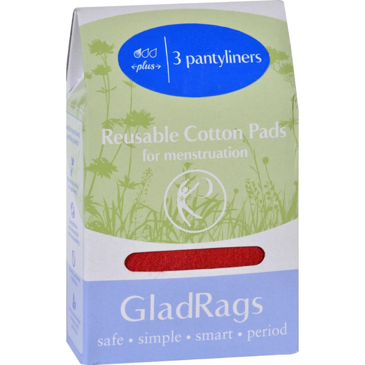 Gladrags Hg1602705 Pantyliner Cotton Color - Pack Of 3