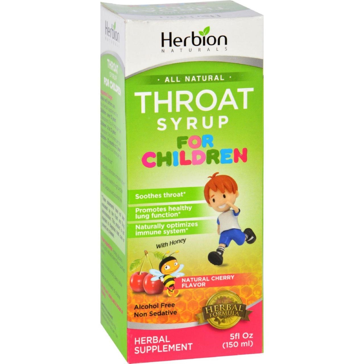 Hg1645035 5 Oz Throat Syrup - All Natural Cherry For Children