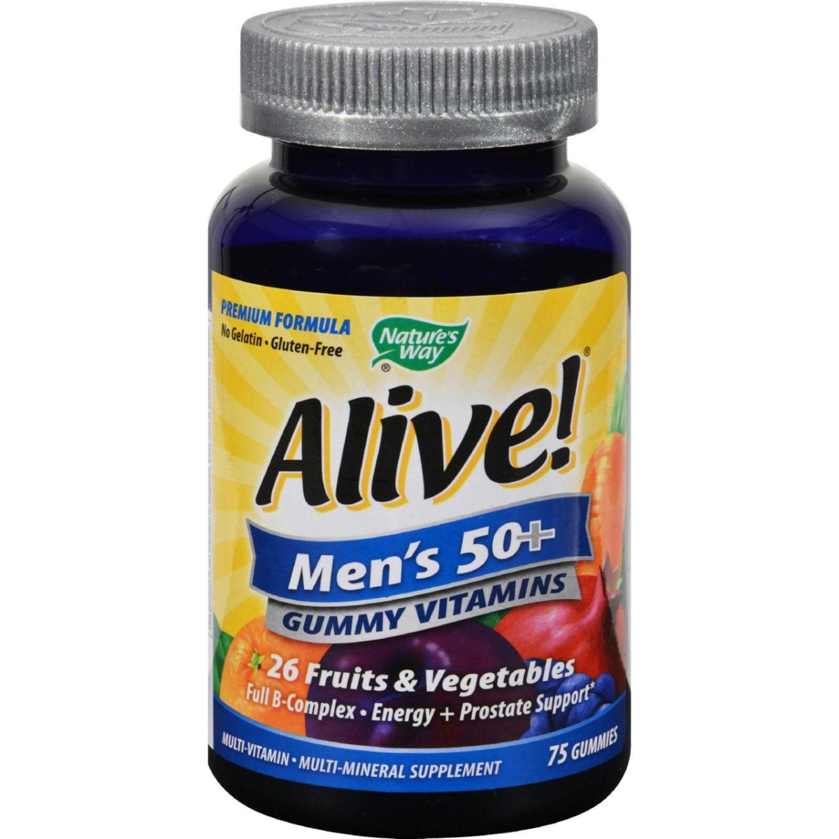 Hg1283274 Alive Mens 50 Plus Gummy Multi-vitamins - 75 Chewables