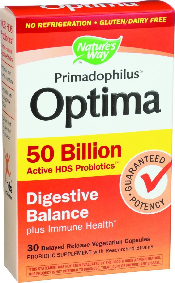 Hg1606763 Primadophilus Optima Digestive Balance 50 Billion - 30 Vegetarian Capsules