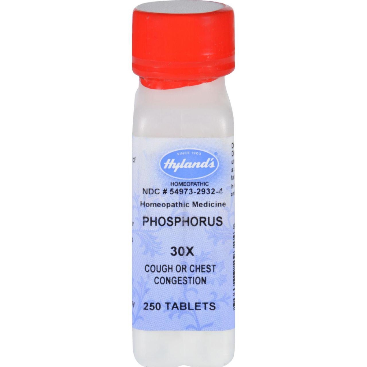Hg1641364 Homeopathic Phosphorus 30x, Cough & Sore Throat - 250 Tablets