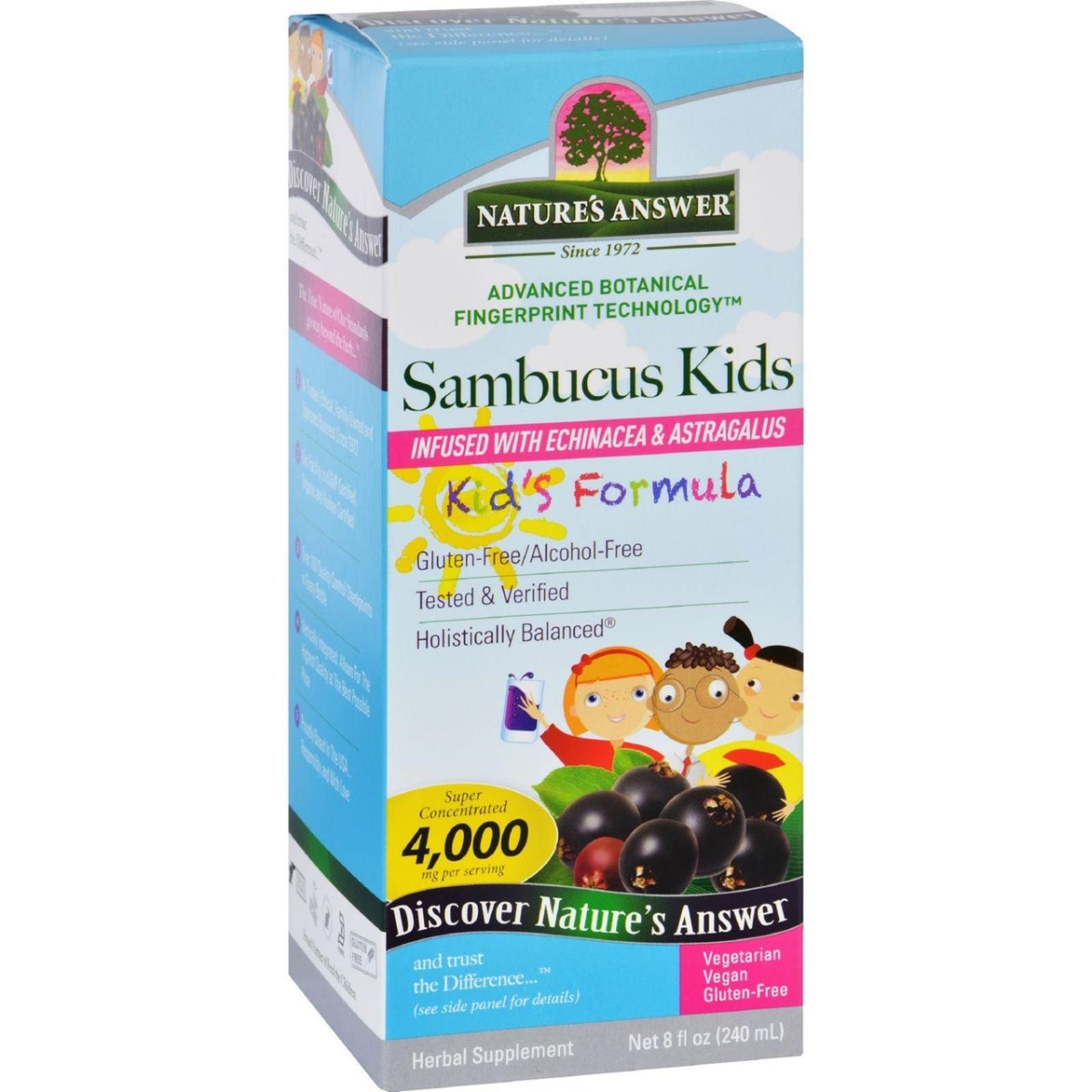 Natures Answer Hg1718758 8 Oz Sambucus Kids Formula - Original Flavor