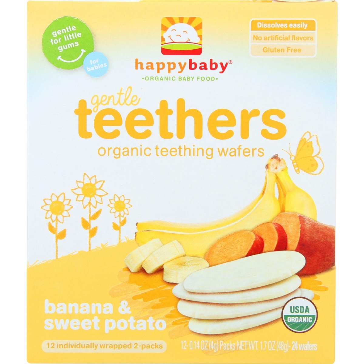 Hg1624253 1.7 Oz Organic Gentle Teethers - Banana & Sweet Potato - Case Of 6