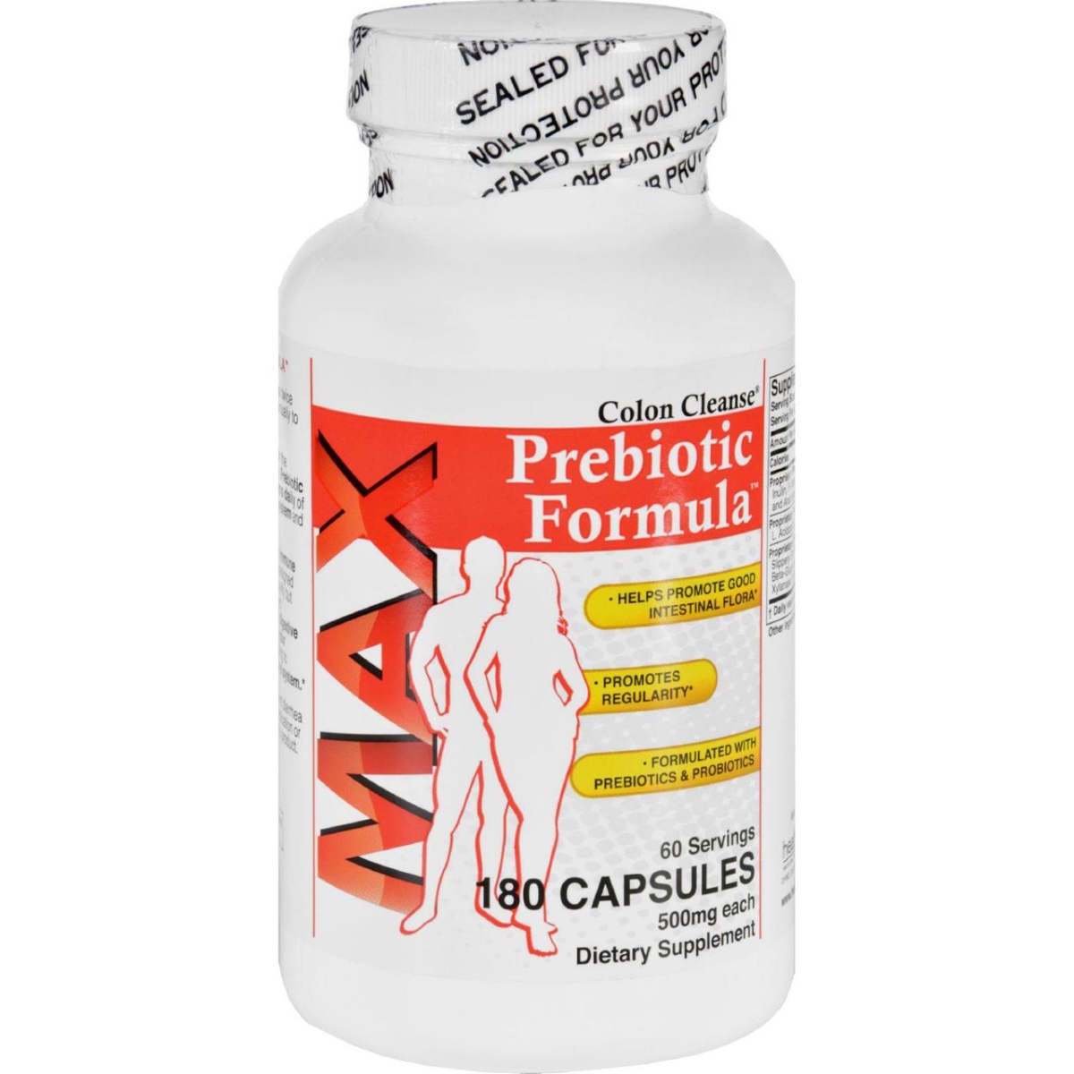 Health Plus Hg1728021 Prebiotic Formula - Colon Cleanse Max, 180 Capsules