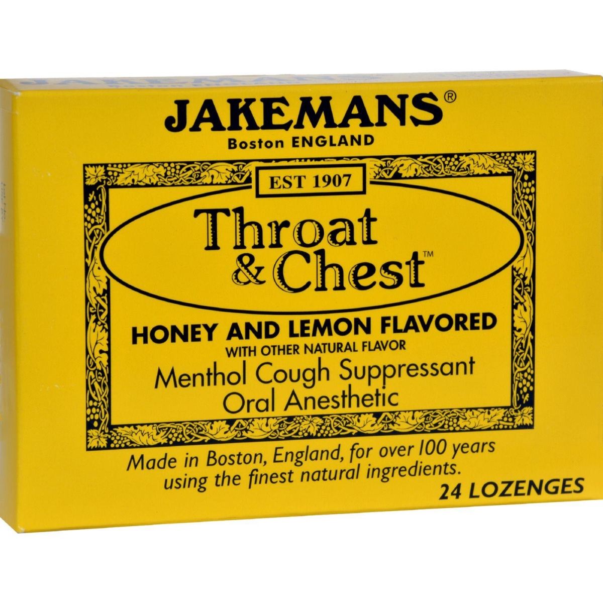 Hg0418608 Throat & Chest Lozenges, Honey & Lemon - Case Of 24, Pack Of 24
