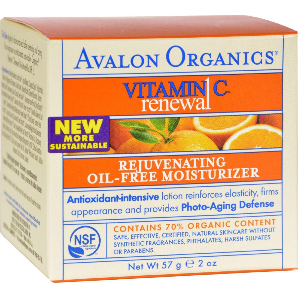 Hg0713164 2 Fl Oz Organics Rejuvenating Oil Free Moisturizer - Vitamin C