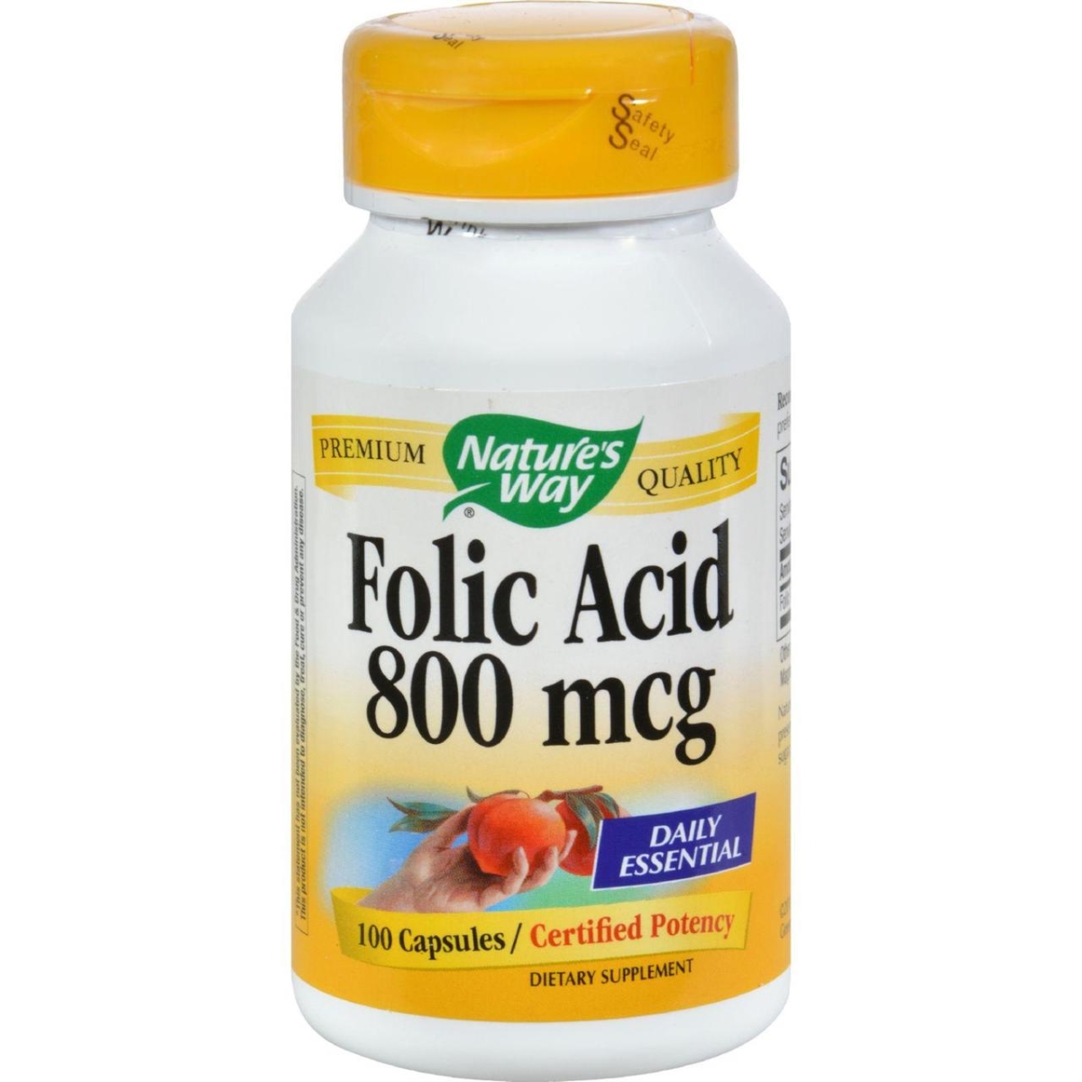 Hg0816926 800 Mcg Folic Acid - 100 Capsules