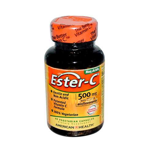American Health Hg0888073 500 Mg Ester-c With Citrus Bioflavonoids, 60 Vegetarian Capsules