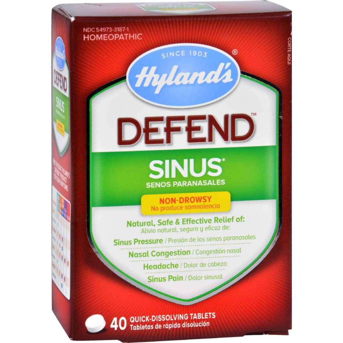Hg1720242 Homeopathic Sinus, Defend - 40 Tablets