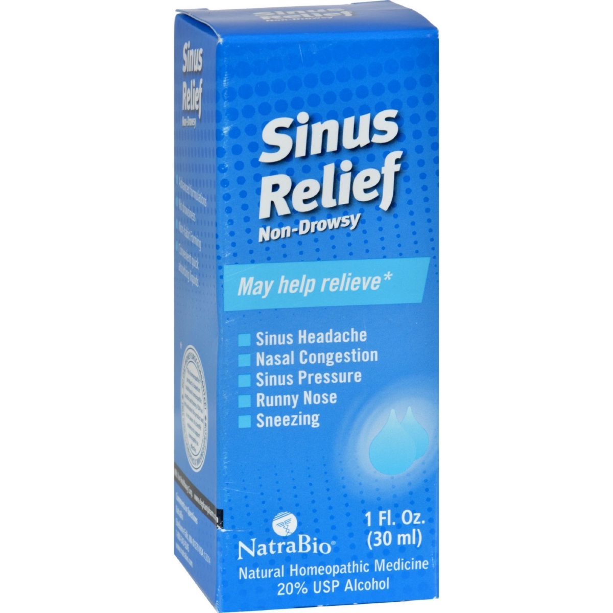 Natrabio Hg0250100 1 Fl. Oz Sinus Relief Non-drowsy Drops