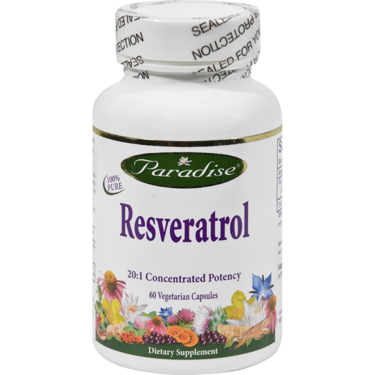 Hg0165381 Resveratrol Capsules - 60 Vegetarian Capsules