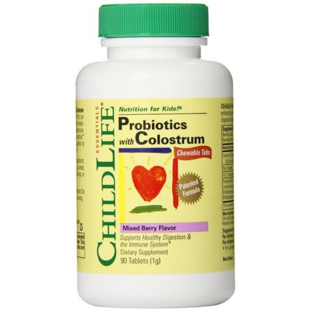 Child Life Hg1000652 Probiotics Plus Colostrum Mixed Berry - 90 Chewable Tablets