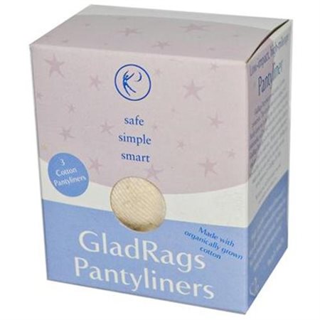 Gladrags Hg1602697 Organic Cotton Pantyliner, Pack Of 3