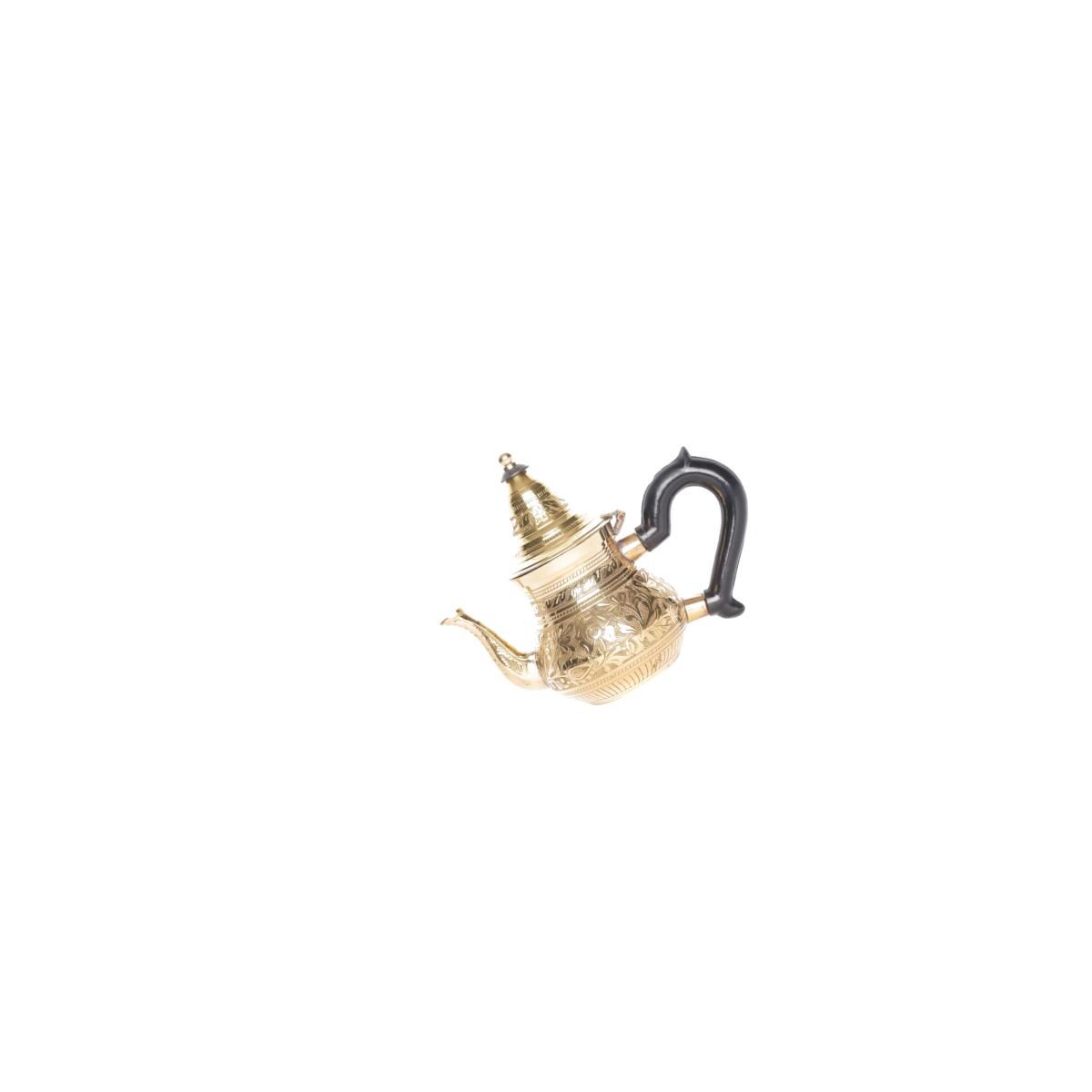 Picture of Wally Decor 6743-04 N Hand Engraved Moroccan Teapot with Rubber Handle