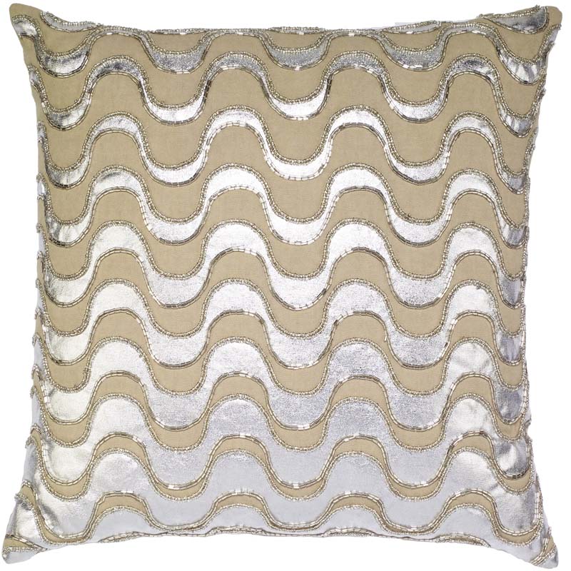 C1015 Squiggle Design On Linen Color Pillow Cover