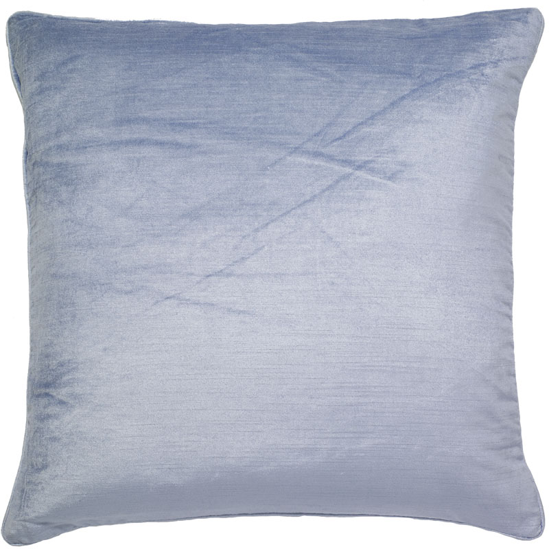 C1030 Shimmer Linen Weave Velvet Pillow Cover - Skyblue