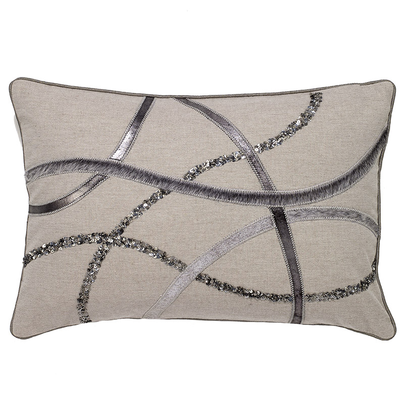 C1051 Hide Wavy Strip Rectangle Pillow Cover