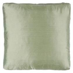 C543 Sage Silk Dupioni Solid Box Throw Pillow, Sage - 18 X 18 X 2 In.
