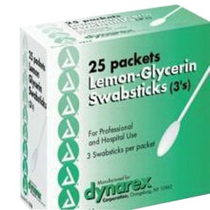 Dynarex Dx1216 Oralswabstick 3s Style, Lemon-glycerin Flavored