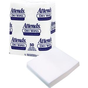 482503 Attends Dry Wipes, 10 X 13 In. - Medium-weight