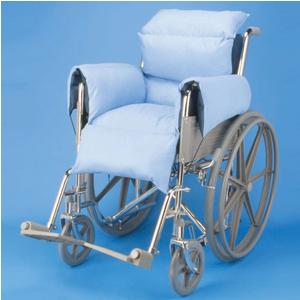 Wc4495 Total Comfort Cushioned Wheelchair Liner With Blue Cover