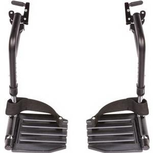 Invacare T93hap 1.5 In. Swingaway Hemi Footrests With Heel Loop Aluminum Footplate