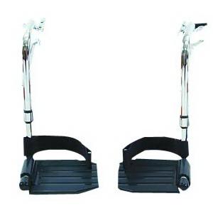 1.5 In. Swingaway Hemi Footrests With Heel Loop Composite Footplate