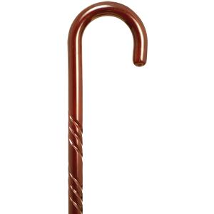 3023 36 To 37 In. Spiral Tourist Handle Cane, Rose Stain