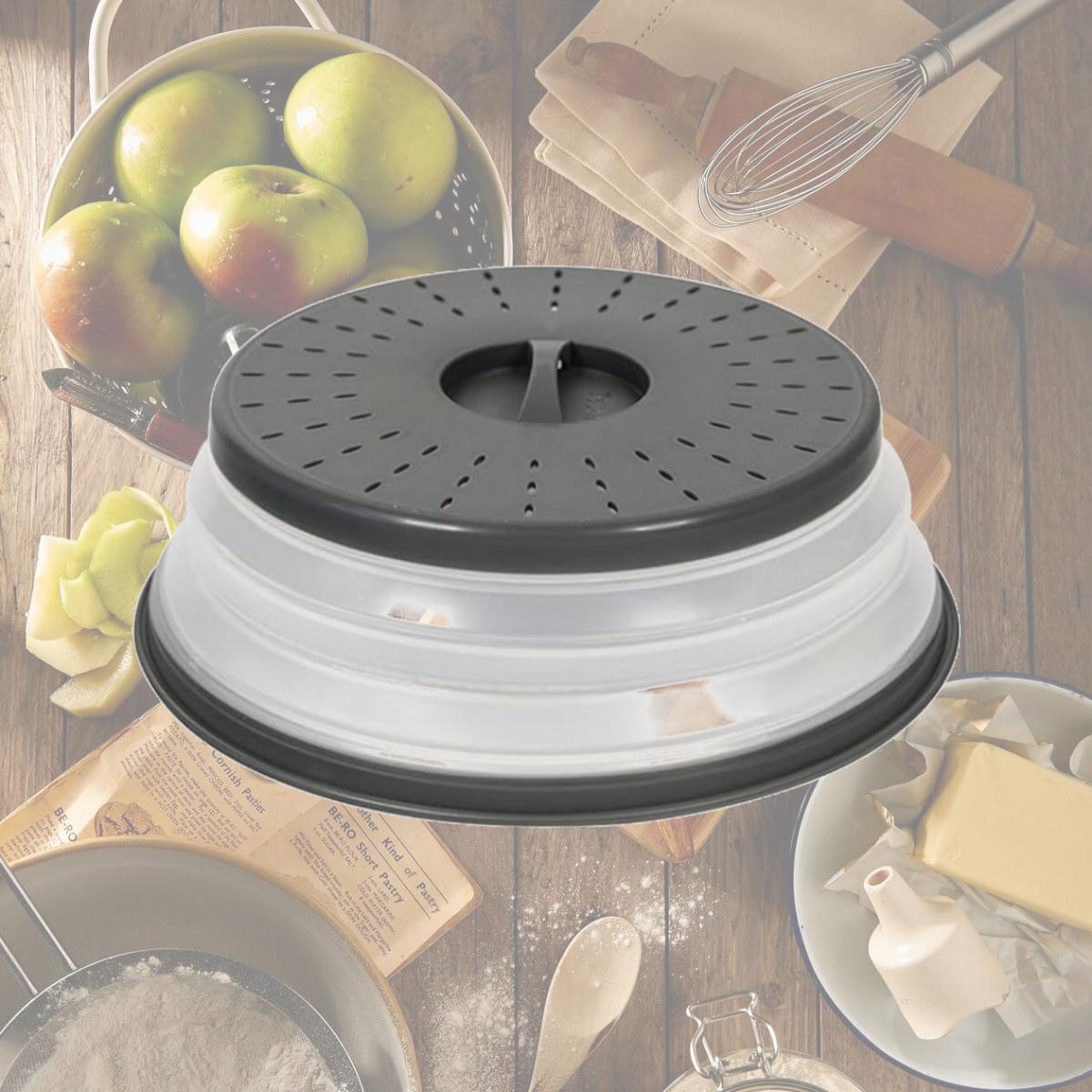 Picture of Nc508 Vented Collapsible Microwave Cover - Charcoal - Medium