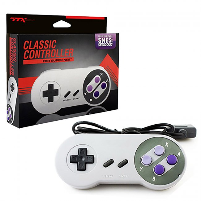 UPC 812820010042 product image for TTX Tech NXSNES-002 SNES Classic Style Wired Controller Grey | upcitemdb.com